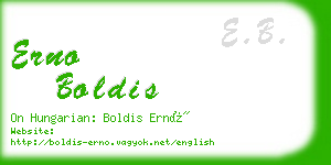 erno boldis business card